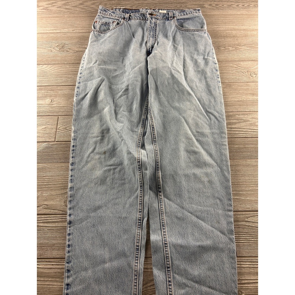 Levis 560 Loose Fit Tapered Leg Jeans Light Wash Blue Denim Mens 36x34 Vintage